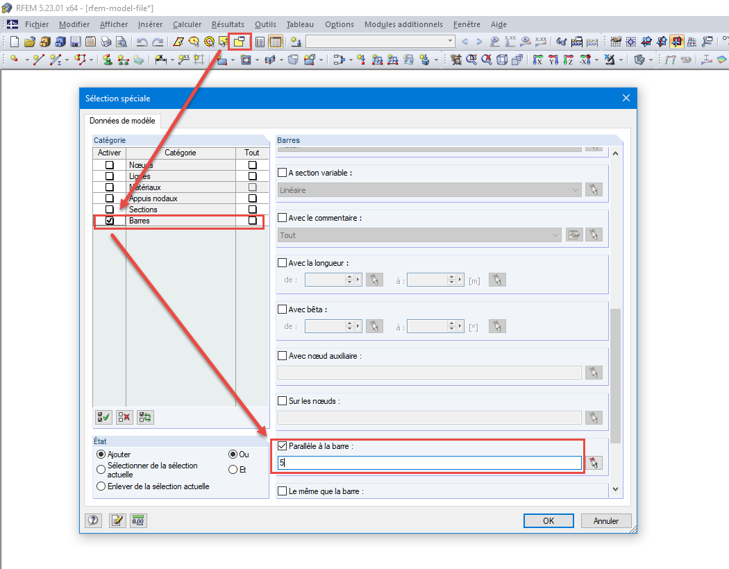 Fonction « Sélection spéciale »