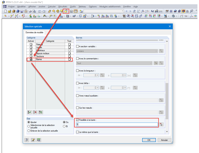Fonction « Sélection spéciale »