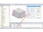 Écart entre les coordonnées de nœud et la charge rectangulaire libre