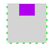 Surface rigide dans la zone de contour d'une autre surface