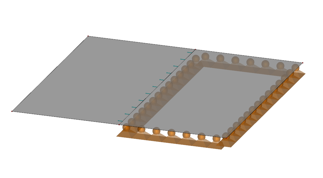 Appui surfacique de la surface 1