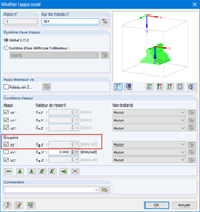 Appuis nodaux : Appui encastré contre la torsion