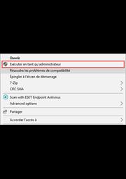 Exécuter en tant qu’administrateur