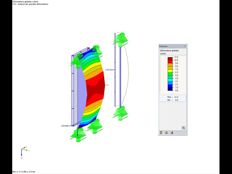 Déformation selon la grande déformation Vérification