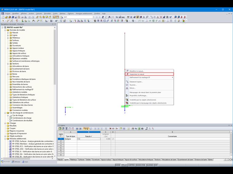 Fonction « Supprimer le nœud »