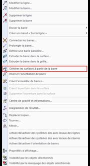 Menu contextuel : générer des surfaces à partir d’une barre