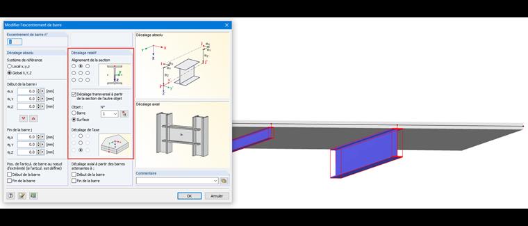 Modifier l’excentrement de barre