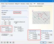 Paramètres de la grille de surface