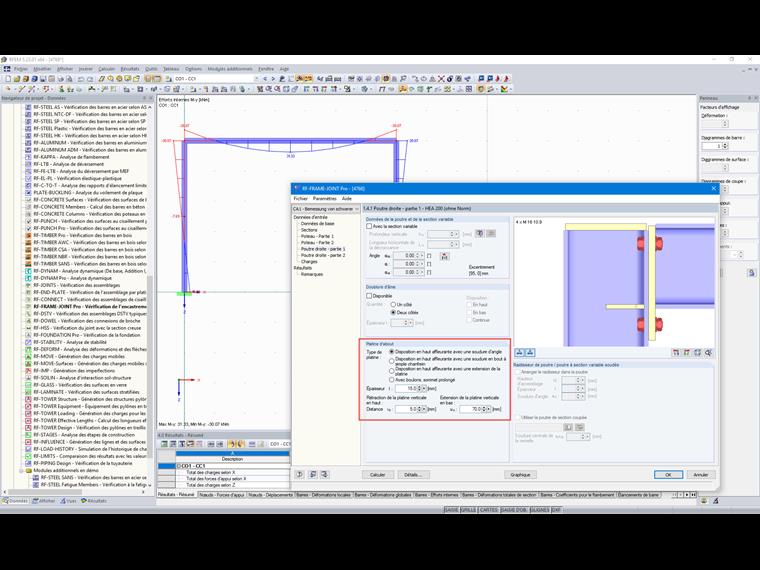 Cotations de la platine d’about