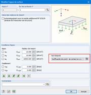 Modifier la non-linéarité de l’appui de surface