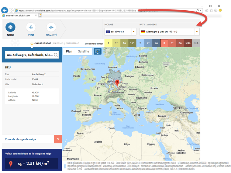 Réponse du service Web (image matricielle)