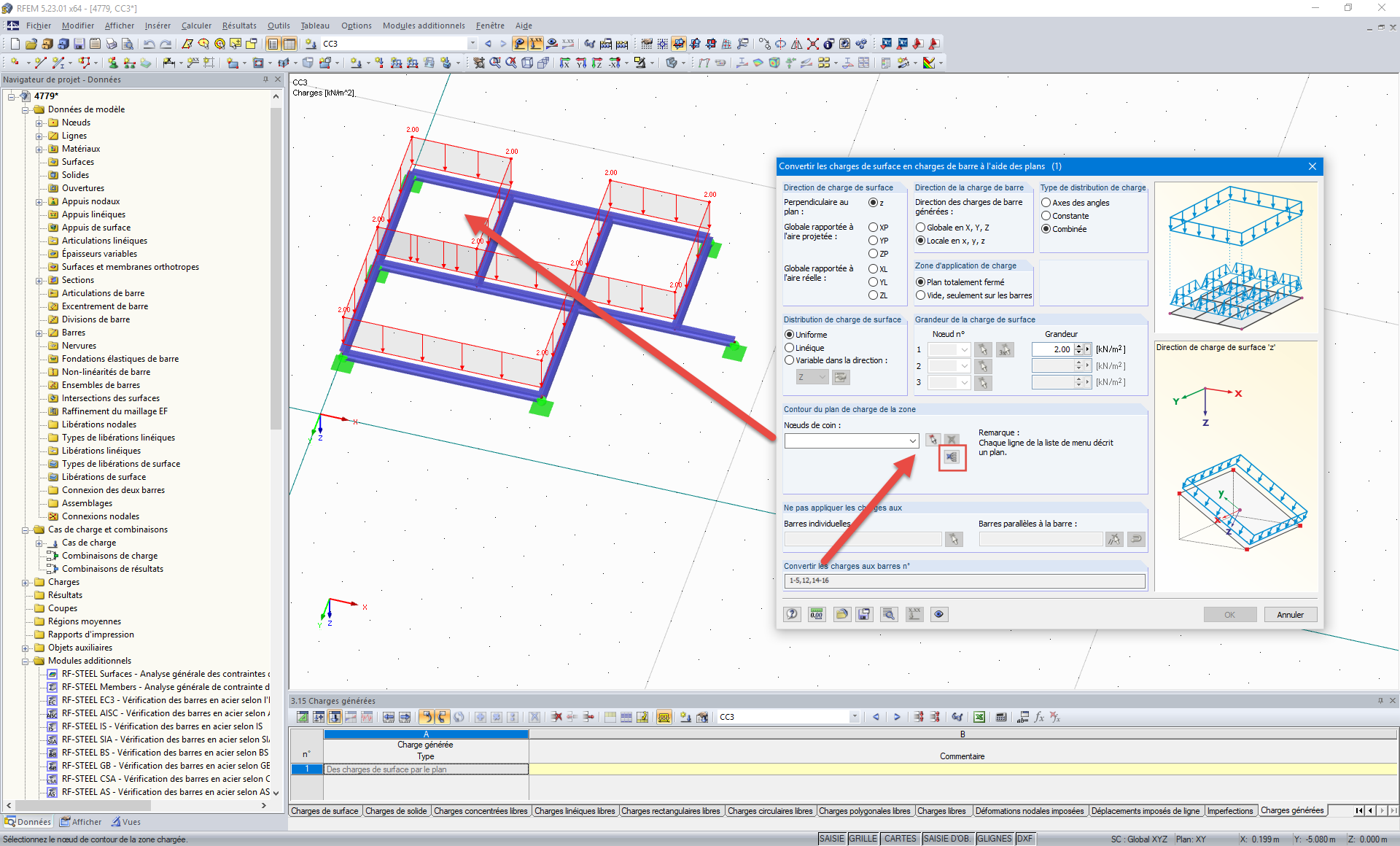 Supprimer le plan de charge actuel de la zone