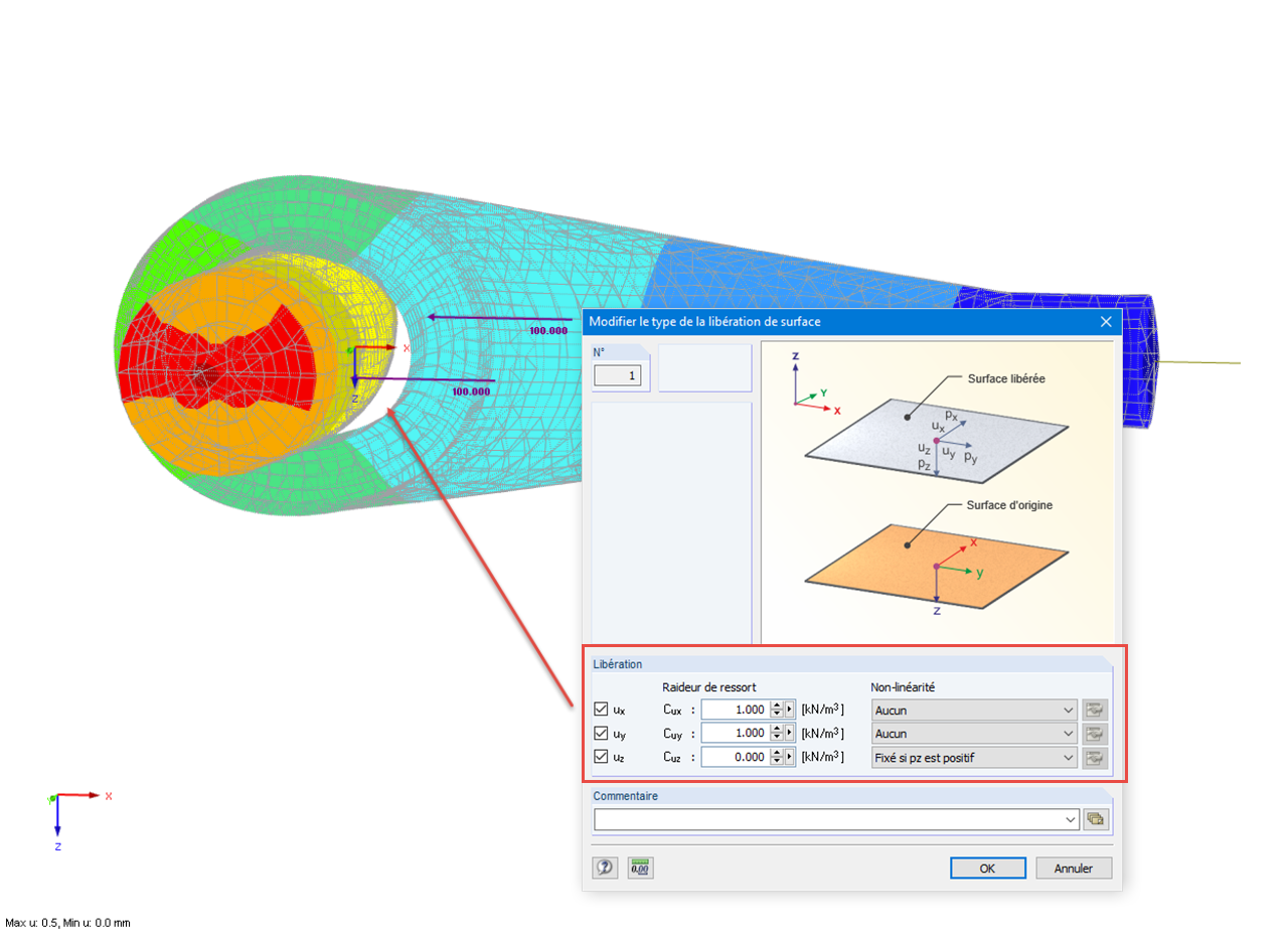 Modifier le type de la libération de surface