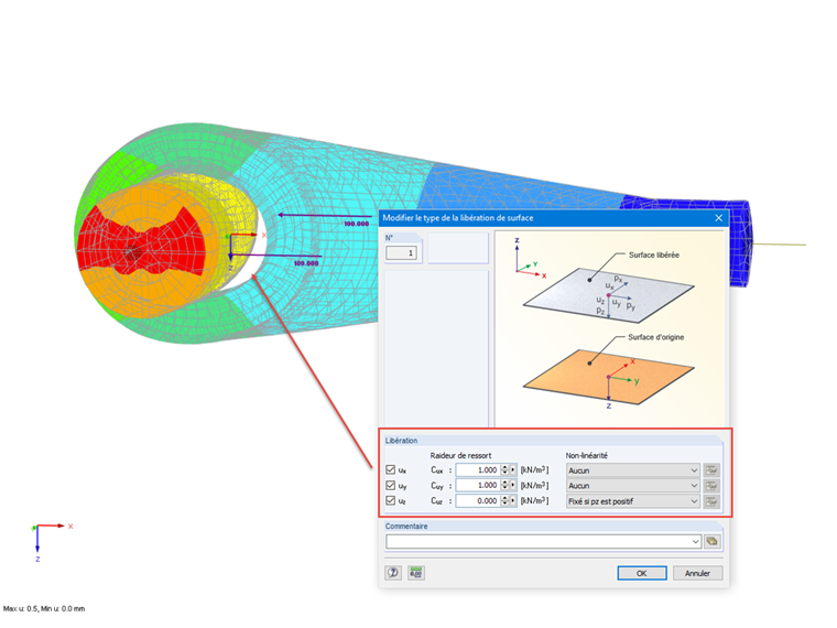 Modifier le type de la libération de surface