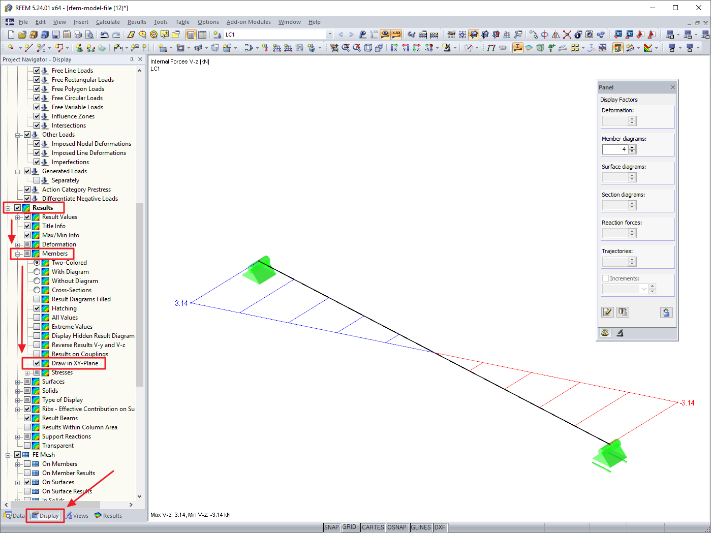 Dessiné dans le plan XY