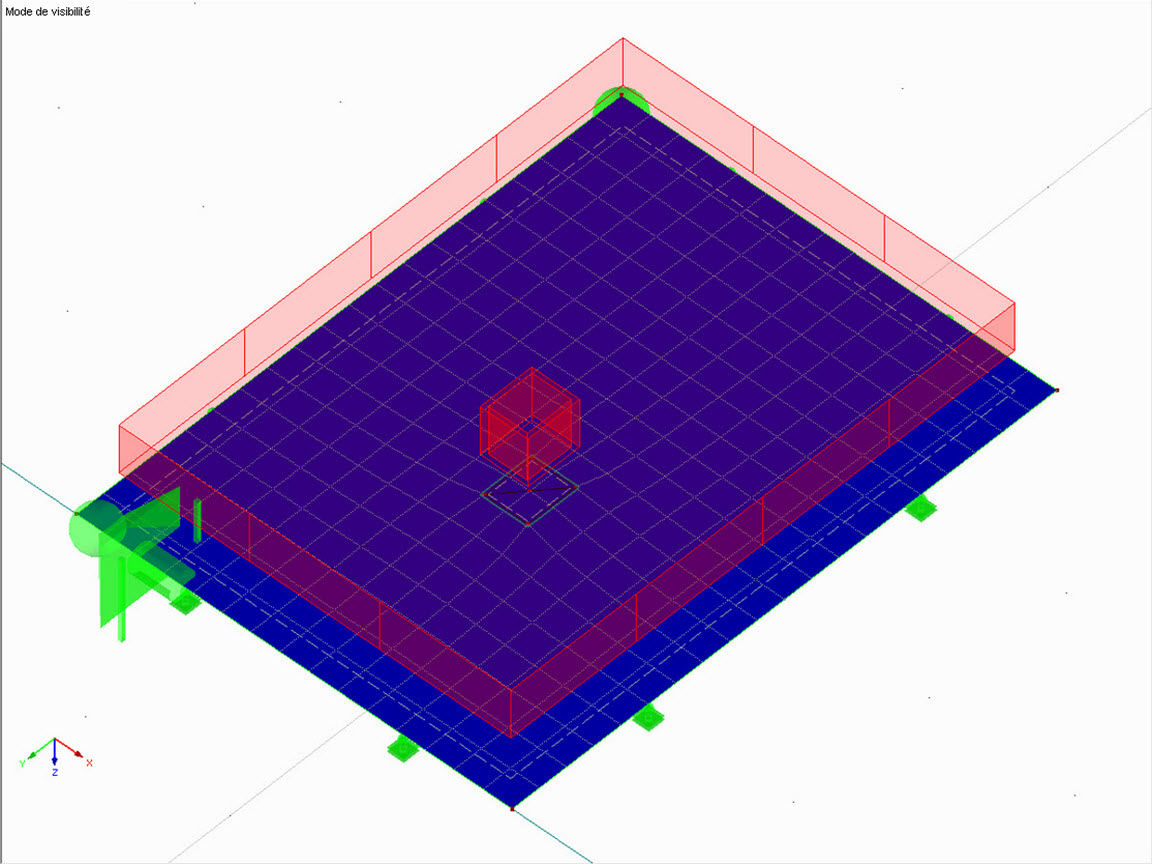 Diagramme de résultat pour le poteau défini manuellement avec une charge appliquée