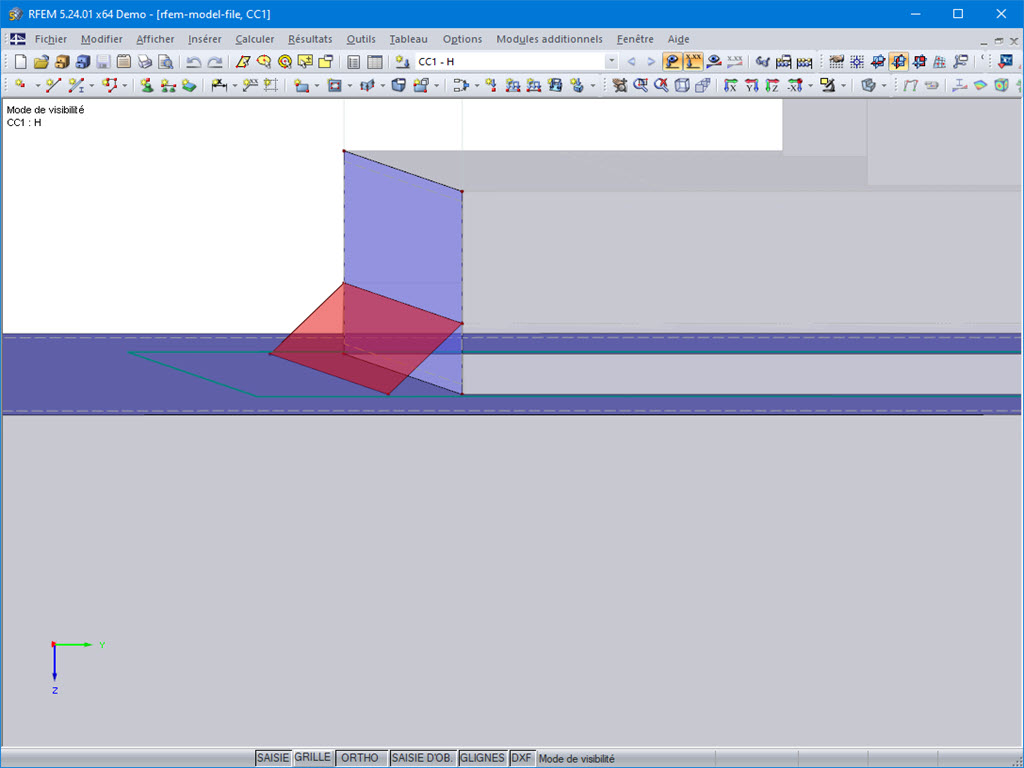 Soudure d’angle modélisée à l’aide d’une surface