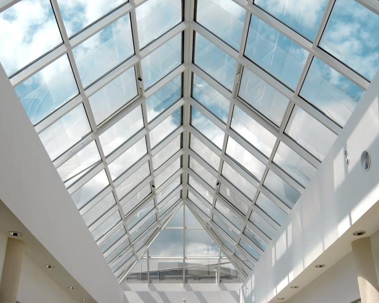 Structure en aluminium de toiture en verre
