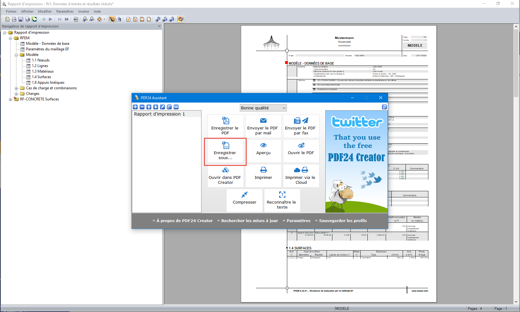 Assistant du logiciel PDF24