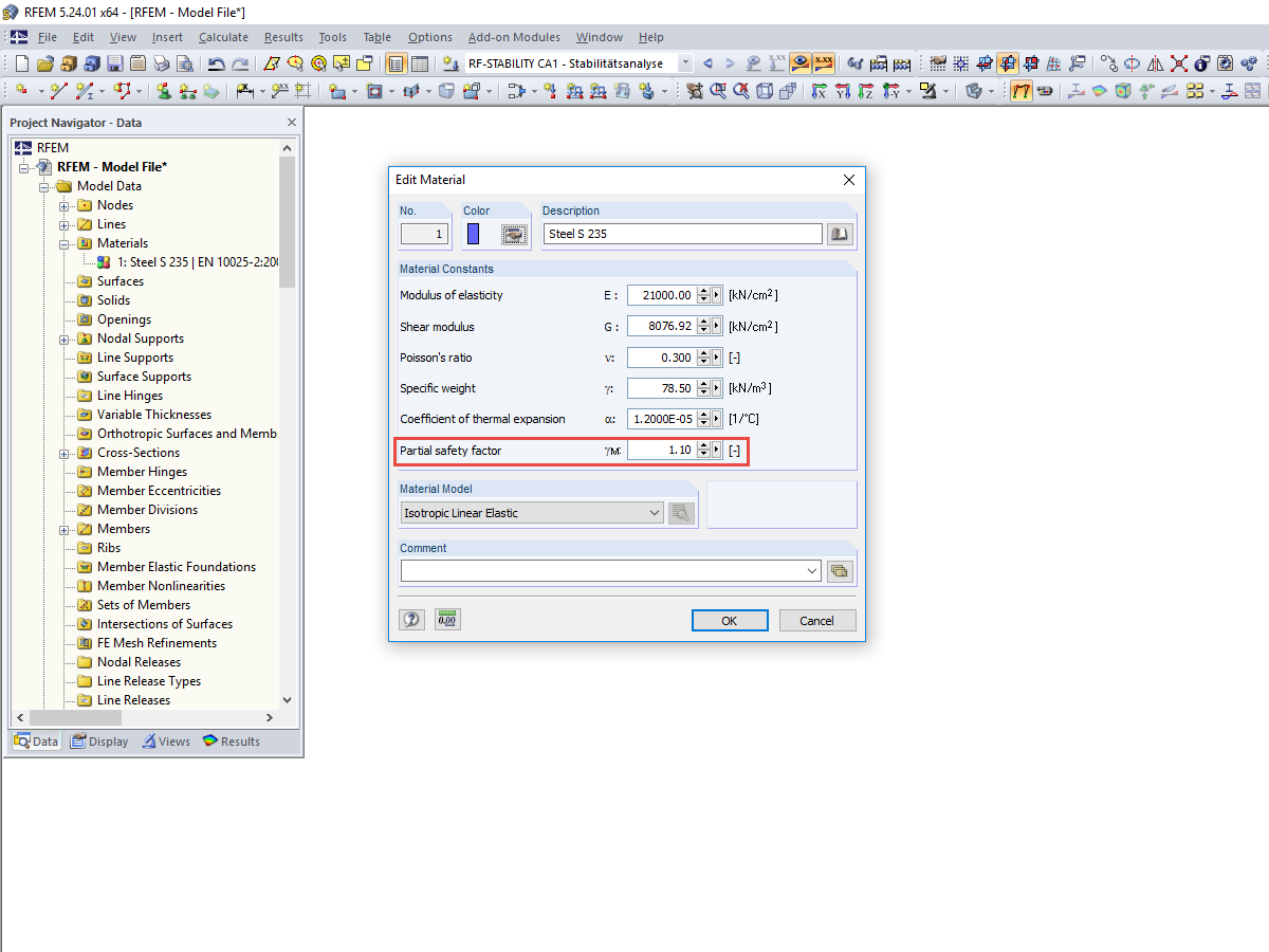 Coefficient partiel γM
