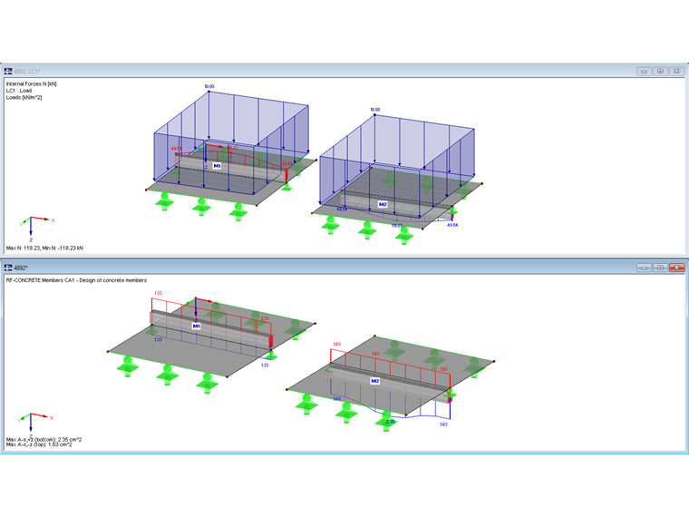 Résultats de l’effort normal