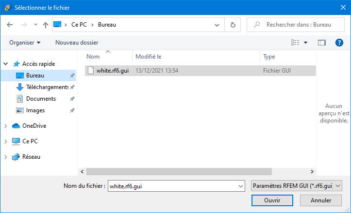 Importation du fichier de configuration