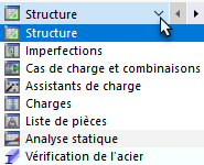 Sélection de la catégorie