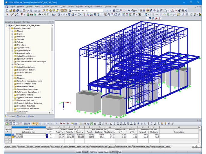 Modèle 3D du Somnium dans RFEM (© Bollinger + Grohmann)