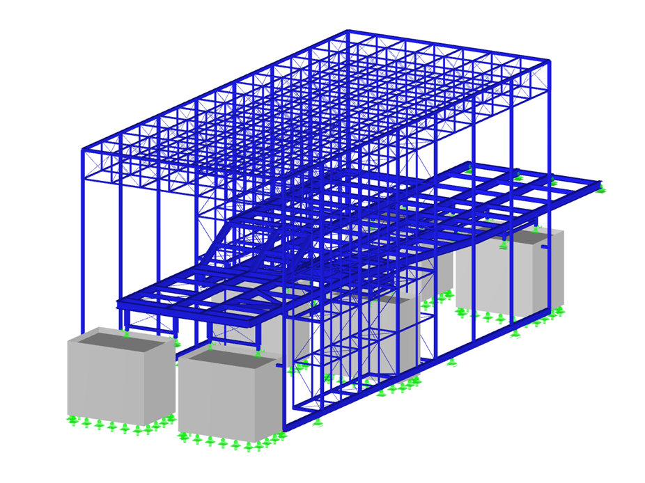 Modèle 3D du somnium dans RFEM (© Bollinger + Grohmann)