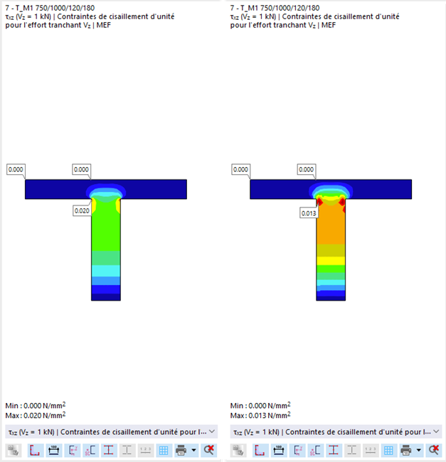 Comparaison entre « Sans lissage des contraintes pour éviter les singularités » (gauche) et « Avec lissage des contraintes pour éviter les singularités » (droite)