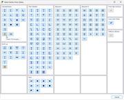 Bibliothèque de sections avec types de sections