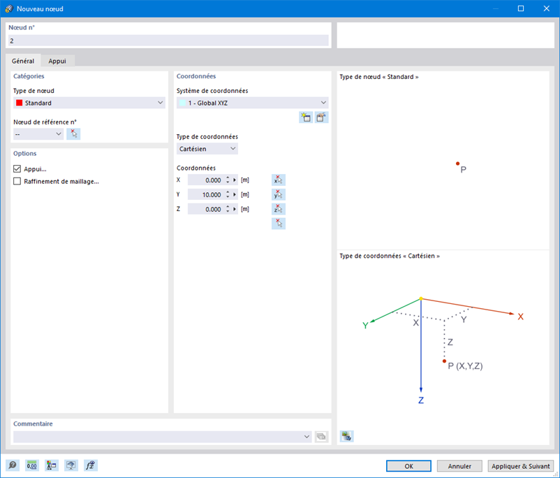 Boîte de dialogue « Nouveau nœud »