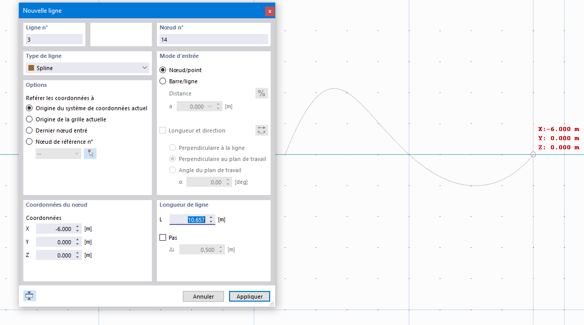 Définition graphique d’une spline