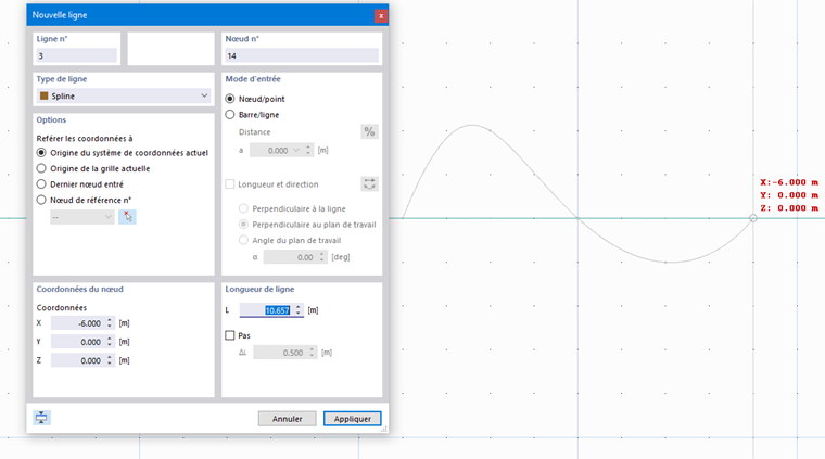 Définition graphique d’une spline