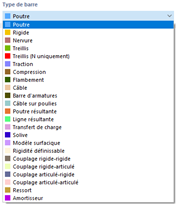 Sélectionner le type de barre