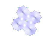 Structure de tente, vue directionnelle sur l'axe Z