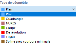 Définir le type de géométrie