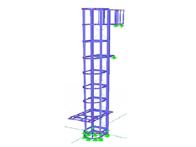Traitement statique et dynamique du projet d'ascenseur panoramique du Théâtre national de Mayence avec étude de faisabilité d'un système de raidissement du verre