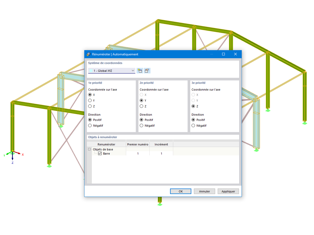 Fonctionnalité 002008 | Option de renumérotation automatique des objets