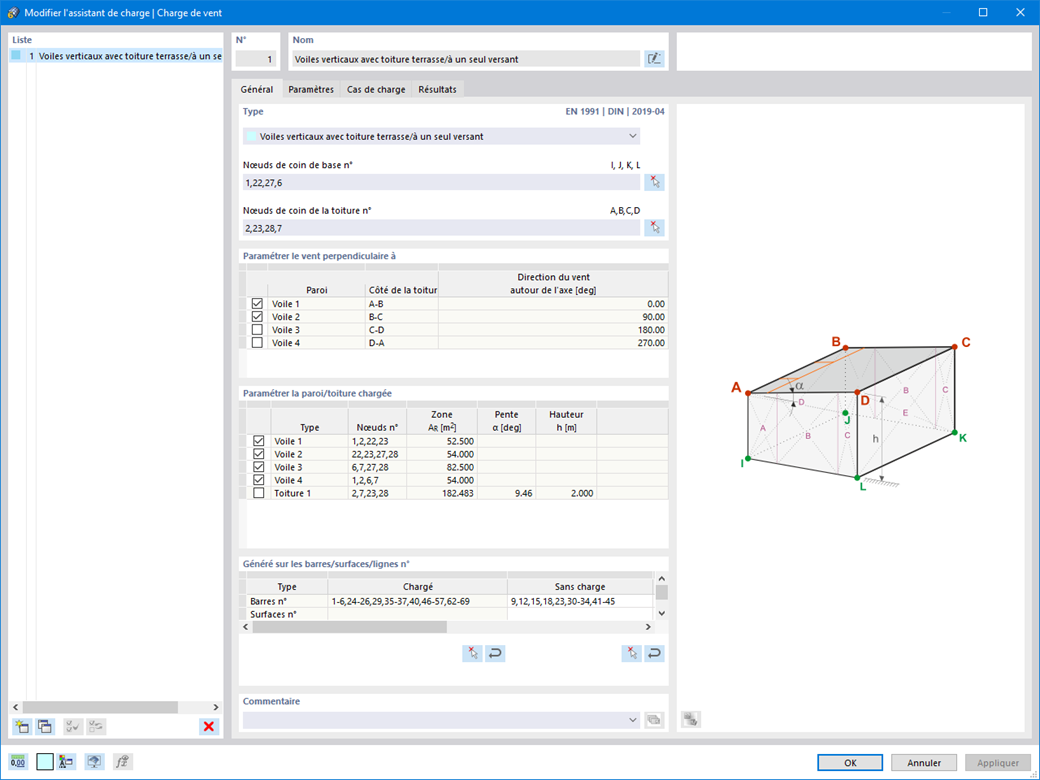 Fonctionnalité 002013 | Génération des charges de vent