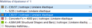 Matériau à sélectionner