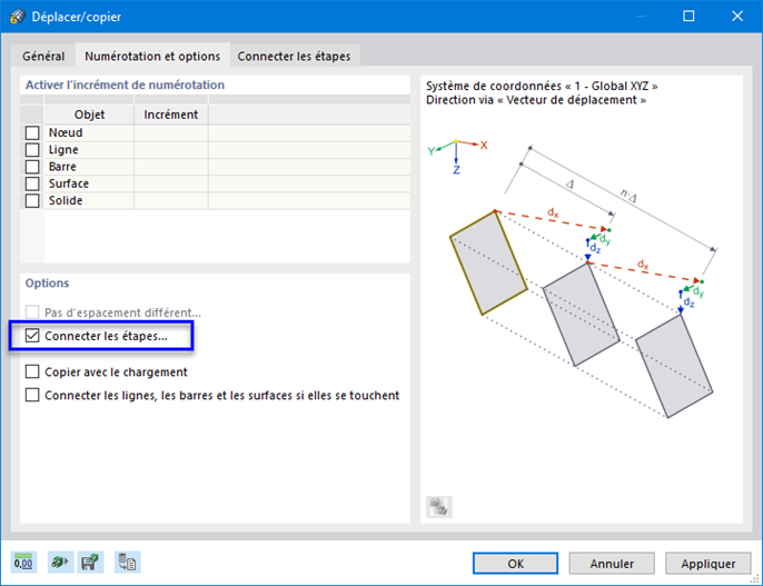 Création d'objets liés
