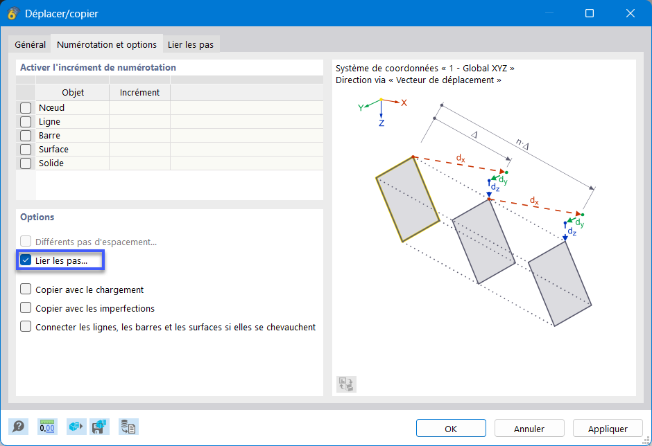 Création d’objets liés