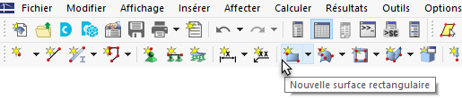 Bouton « Nouvelle surface rectangulaire »