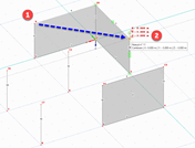 Définition des nœuds opposés de la première dalle