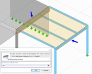 Sélection de la retombée de poutre et de la poutre de portique