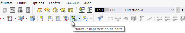 Bouton « Nouvelle imperfection de barre »