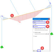 Application de la sélection actuelle pour afficher les moments de la poutre du portique
