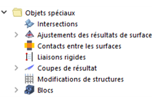 Objets spéciaux dans le Navigateur