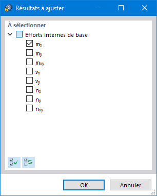 Sélection des types d’efforts internes